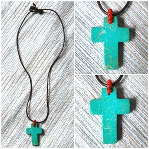 Chan Luu Turquoise Cross Necklace